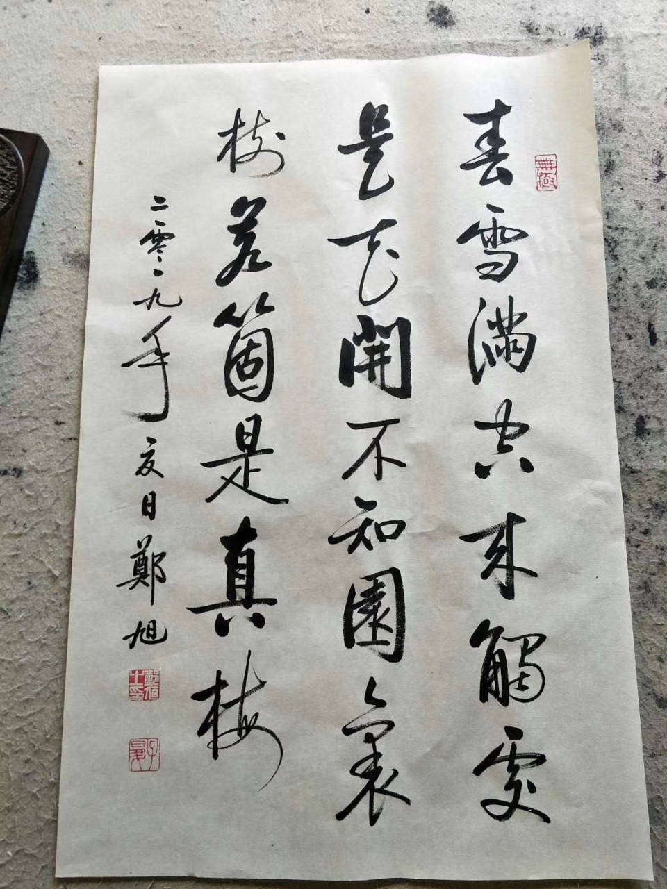 郑旭,字子升,号陇南布衣,甘肃省西和人,中国书法家协会会员.