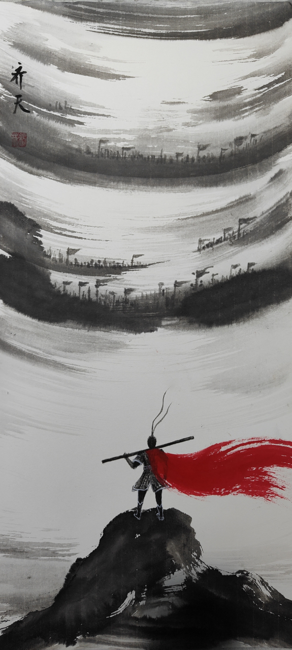 "大圣归来,水墨中的人物画,#艺惠藏137187# #艺惠藏48166# 如梦如幻