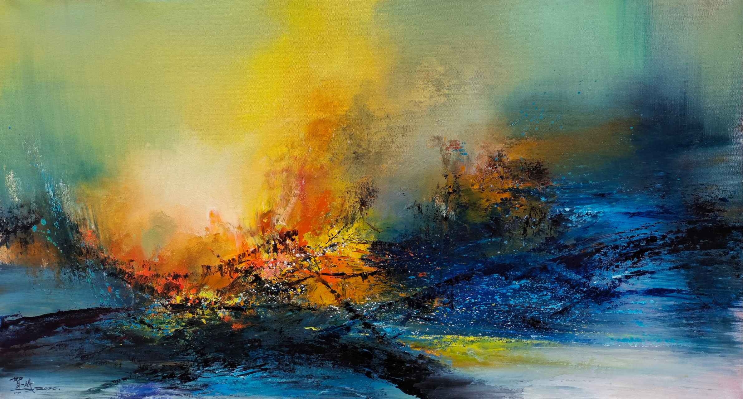 贺一珉意象油画,黄建南油画欣赏