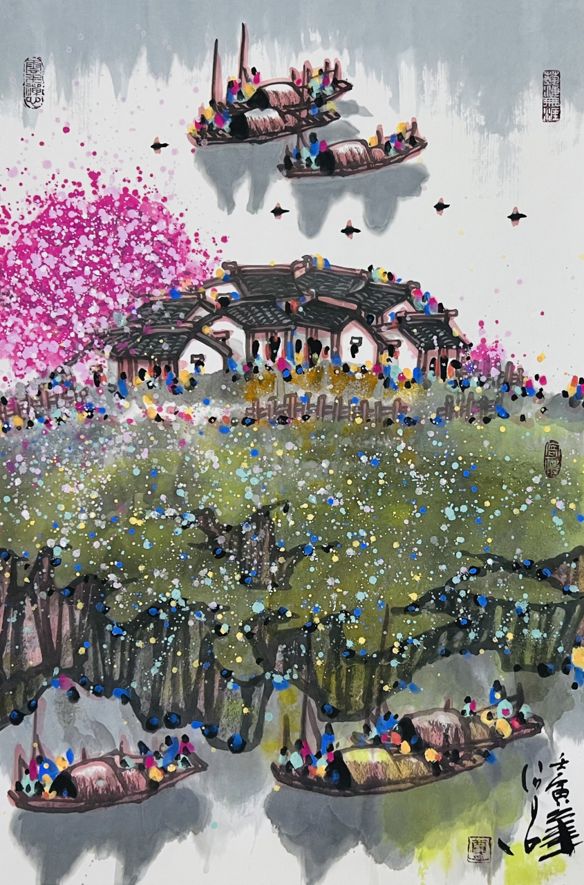 贾绍昌,1972年出生于河北馆陶.漆画家,新彩墨画家.