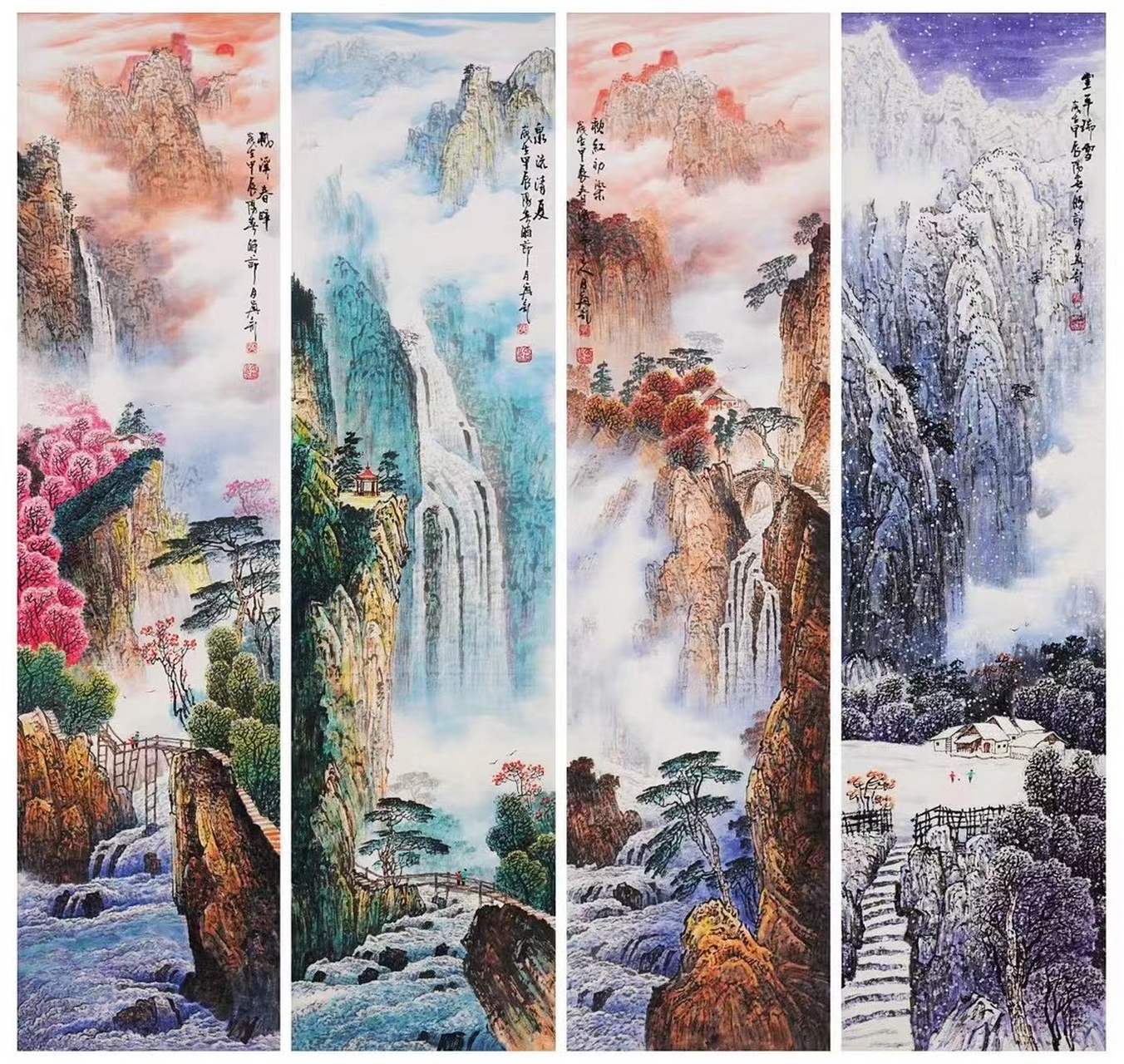 画家张月岗山水画精品