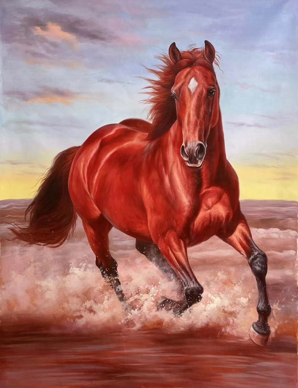 这匹马的油画真让人心动!你喜欢哪一幅