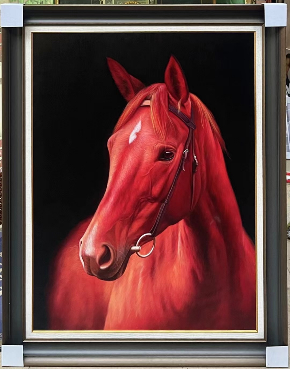 这幅马头油画让我感受到了无尽的力量与生命力!