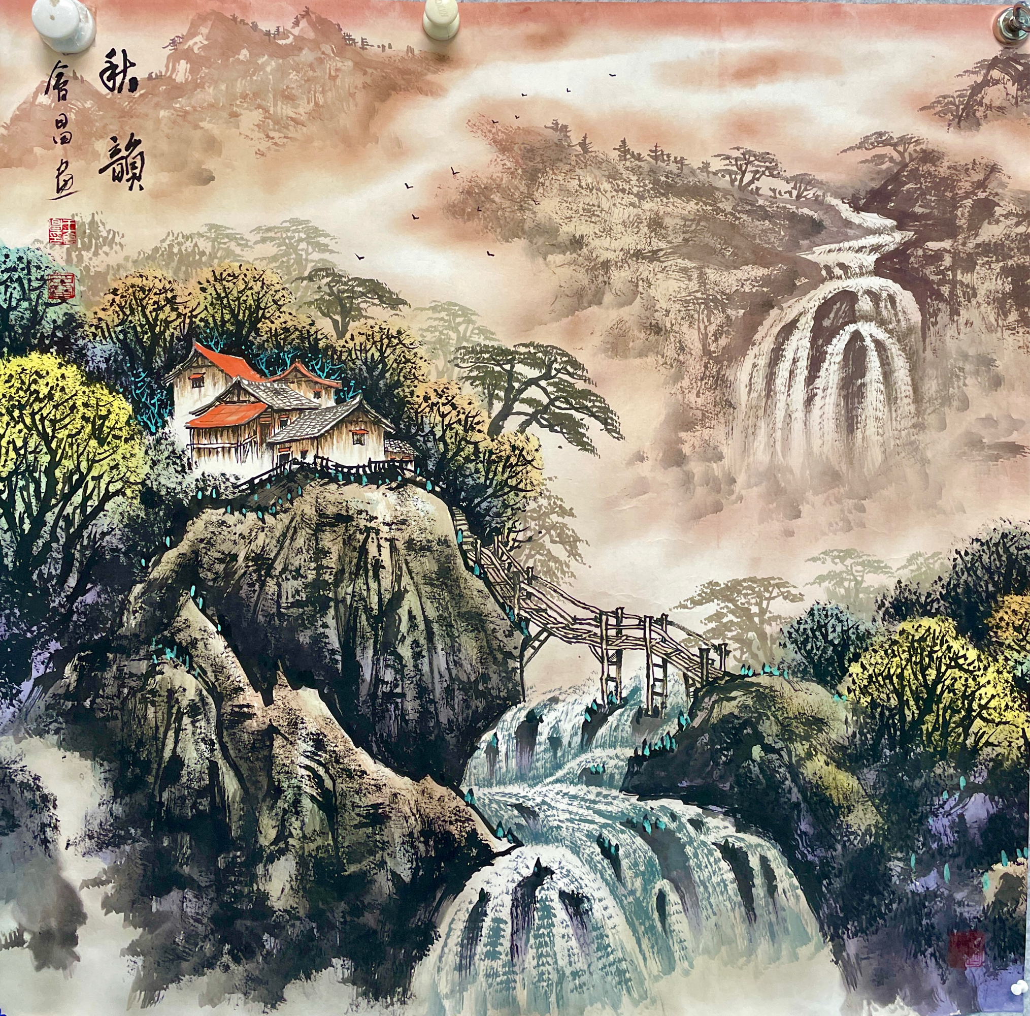 大气彩墨山水画 顶级图片