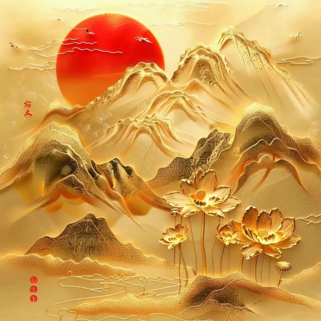 锦鲤仙鹤,每一幅都美到心巴上,满满的吉祥寓意,转发收藏,把好运都吸到