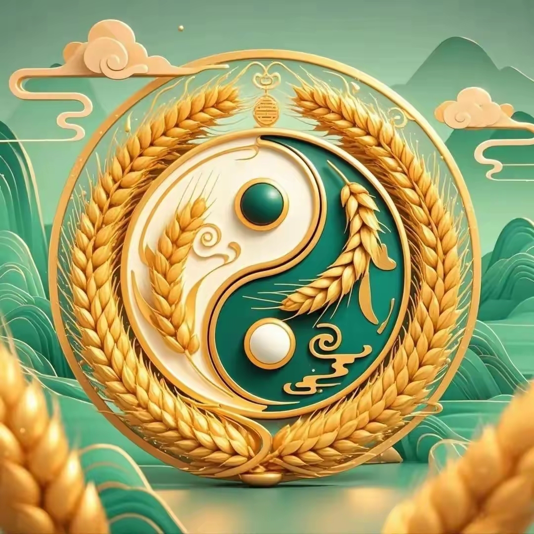 玄学吉利好运微信头像 哇,这金色麦田里的太极图太有创意了!