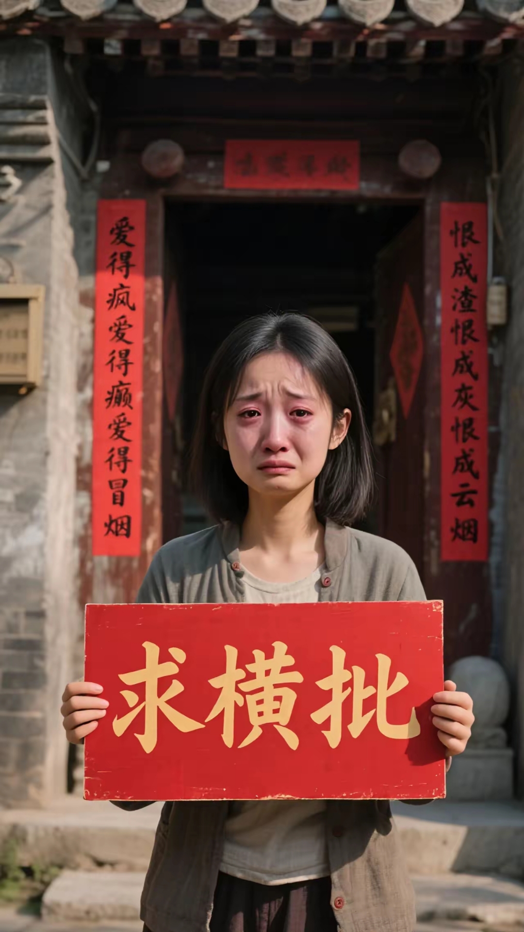 上联道尽爱的炽热疯狂,下联诉尽恨的灰飞烟灭