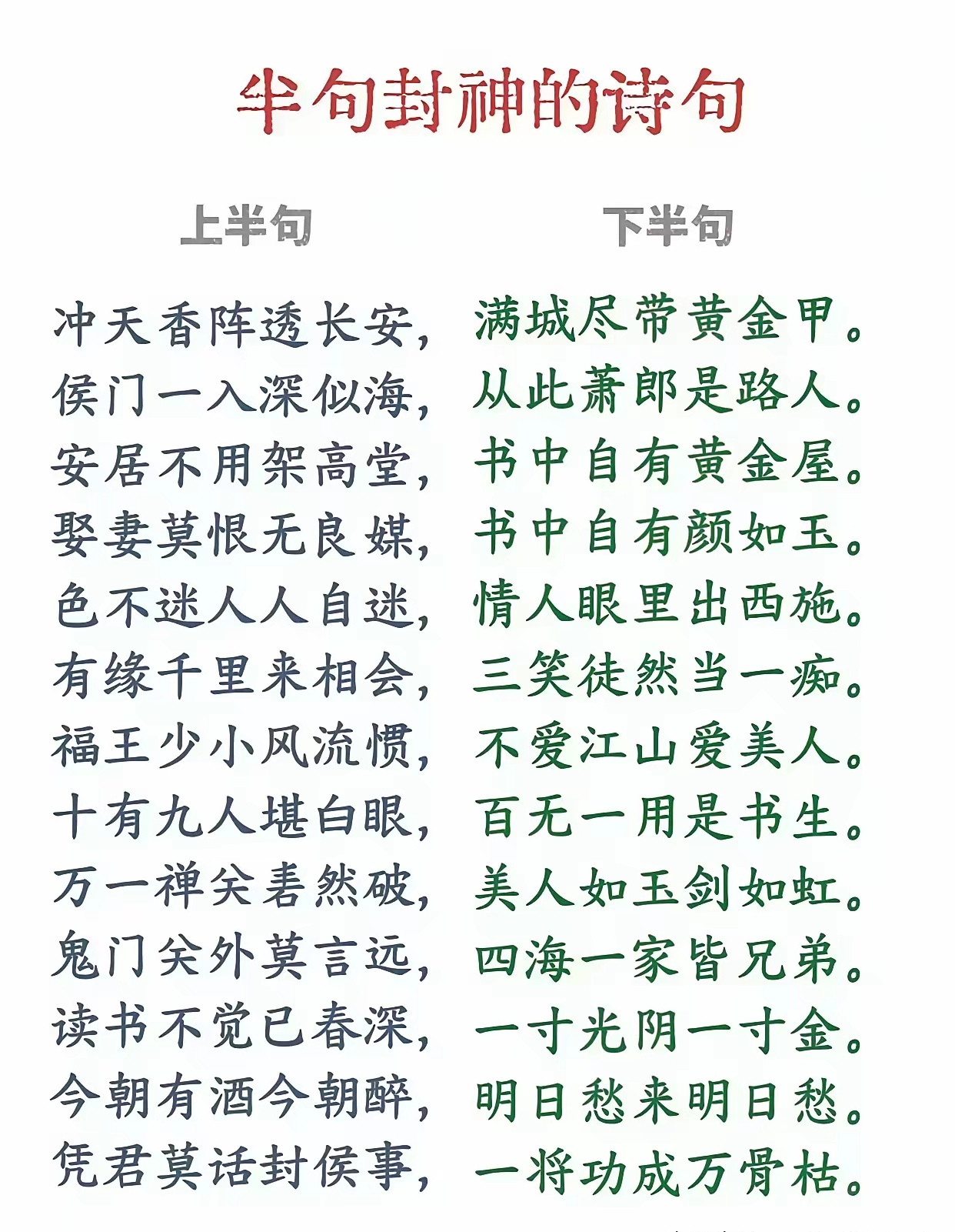 "冲天香阵透长安,满城尽带黄金甲"尽显豪迈;"人生