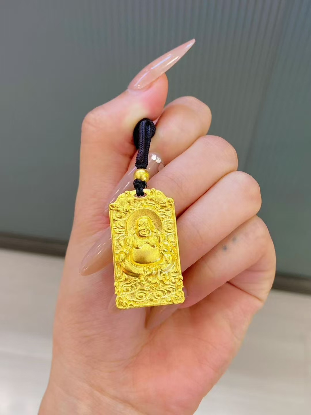 黄金#  omg这金佛吊坠也太闪了吧!