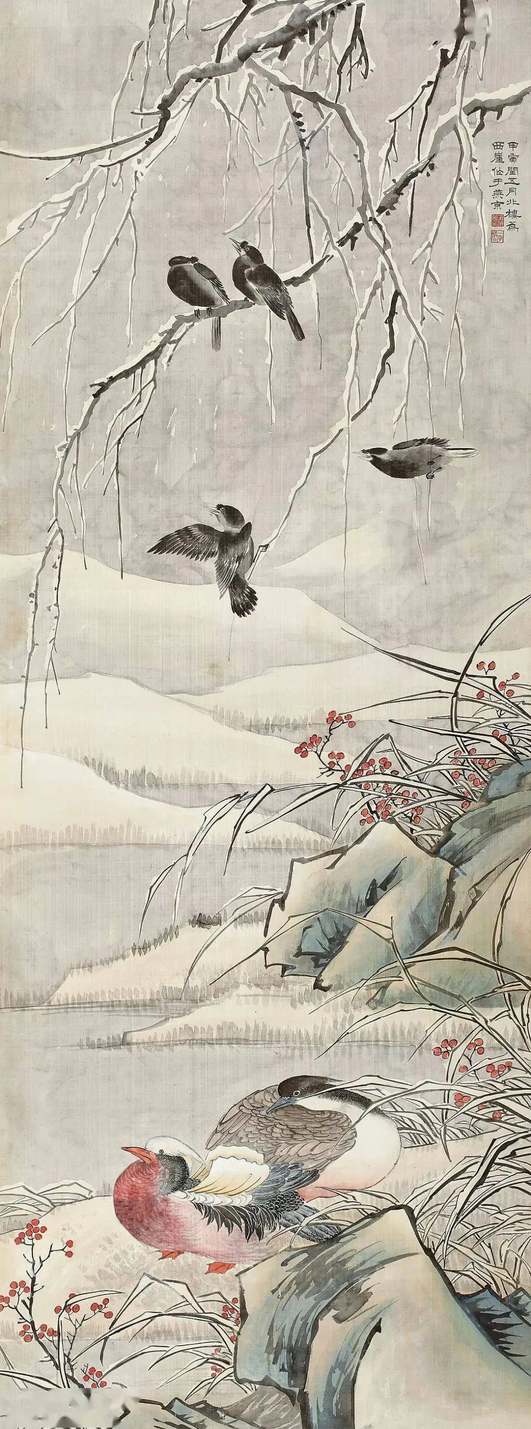 清末民初画坛之巨星,挝庑 金城画北楼金城画家简介北京花鸟金城书画