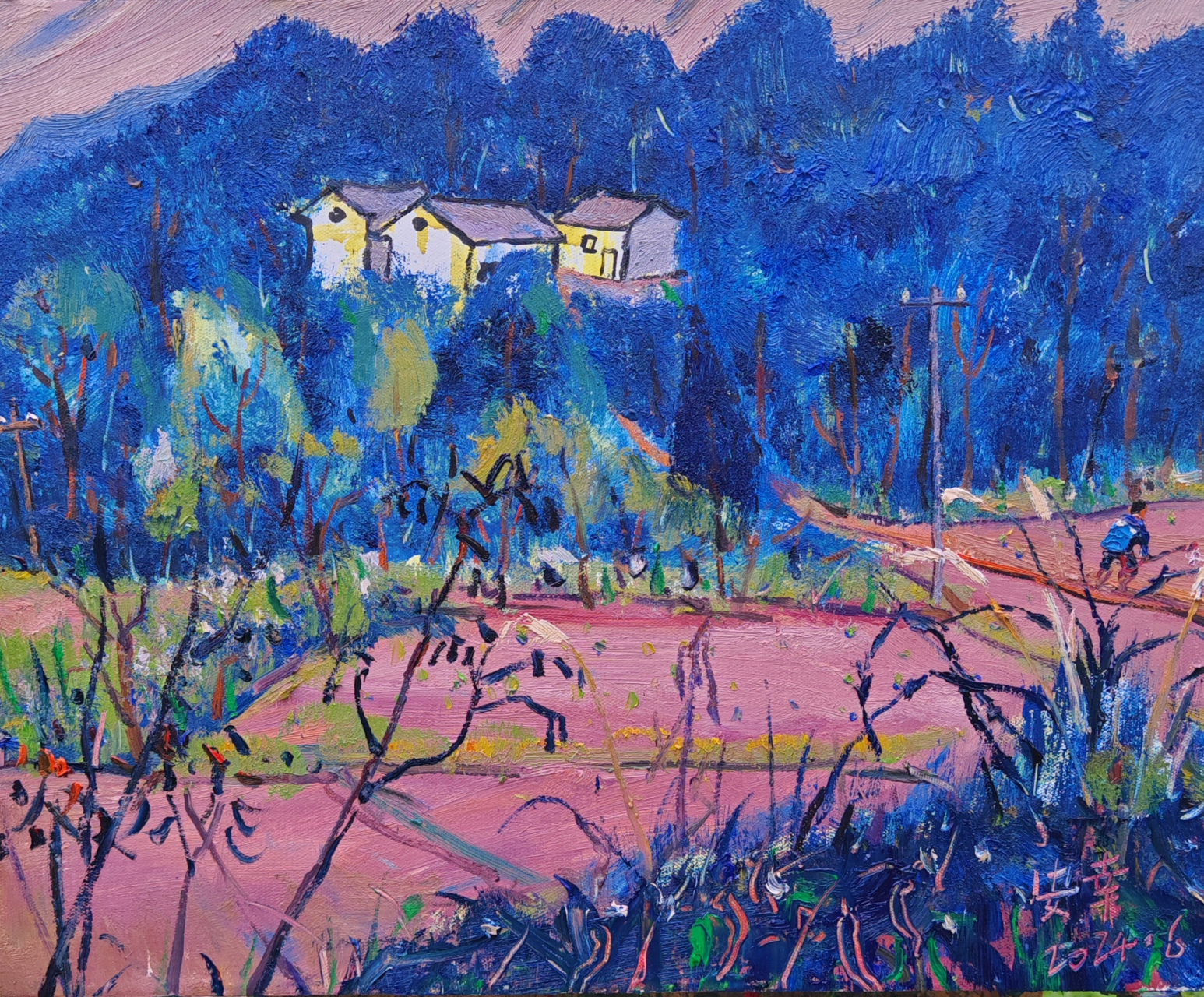 贵族蓝色风景—(谢安幸油画风景欣赏)