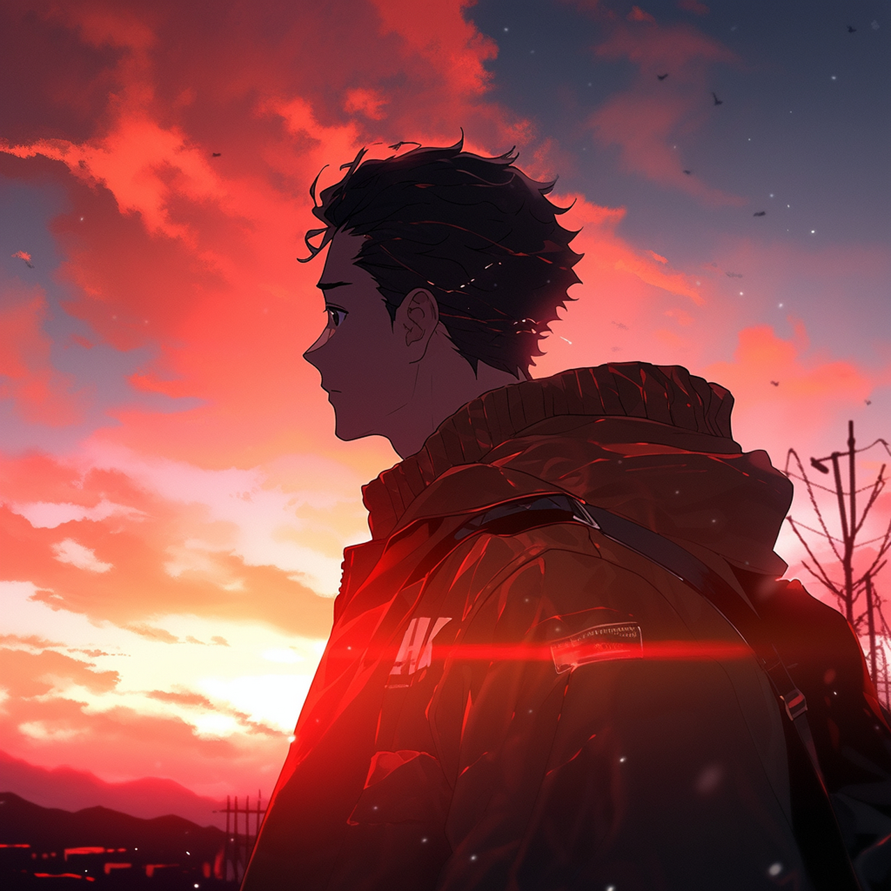 我和夕阳为伴,所怀念的是那一片晚霞 好看的男生头像,需要图加关注