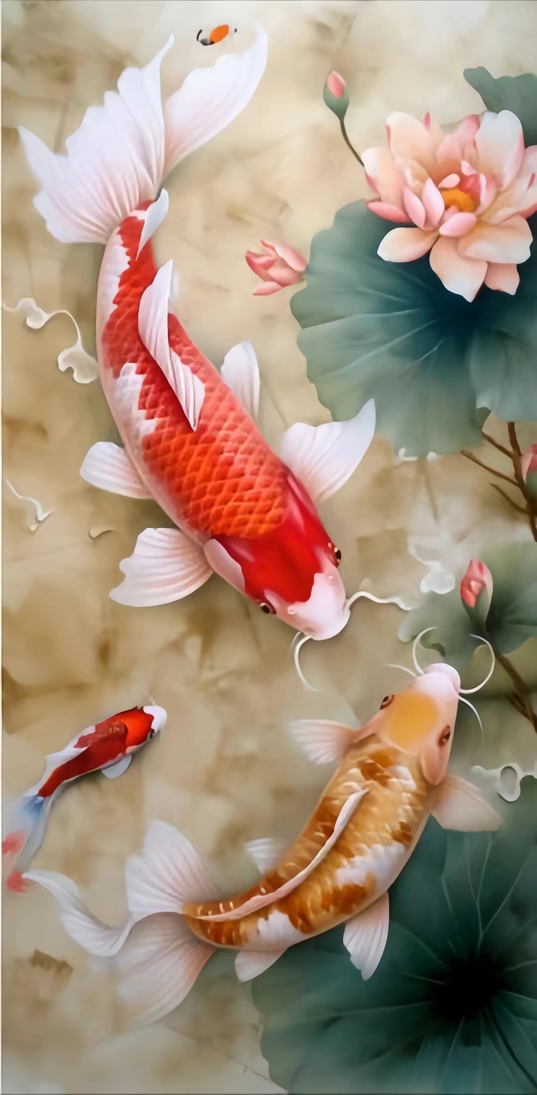 美图分享 鲤鱼戏莲