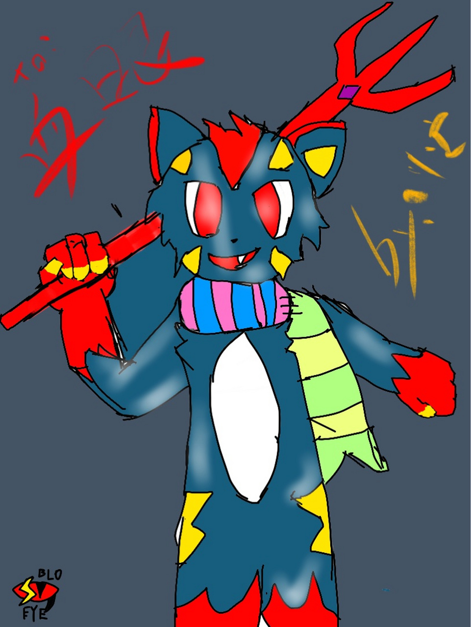 给斜眼的赠图,画的不好看@血眼是个画渣 血眼召唤术