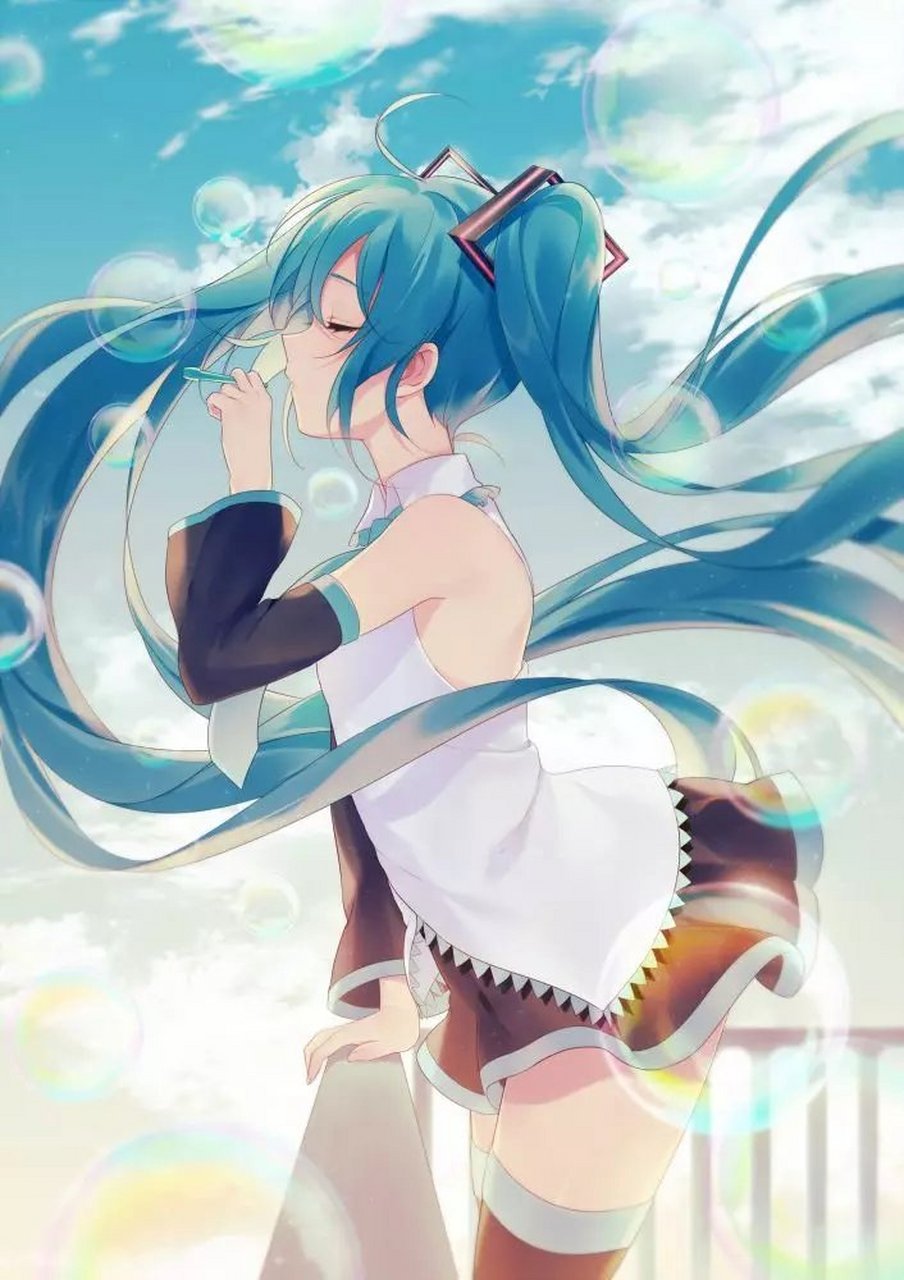 初音未来原来是这样吹泡泡的