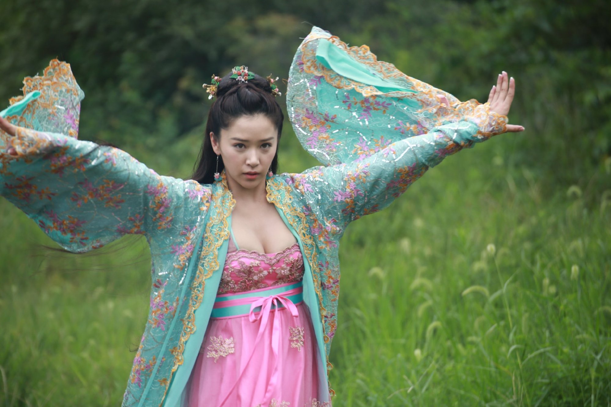 阚清子早期古装剧拍摄花絮
