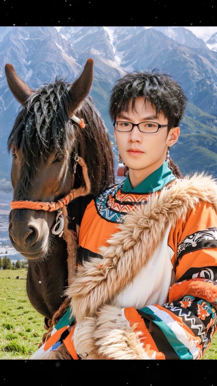 與藏族少年一同漫步在青稞麥田之間,感受著大自然的祥和氣息.