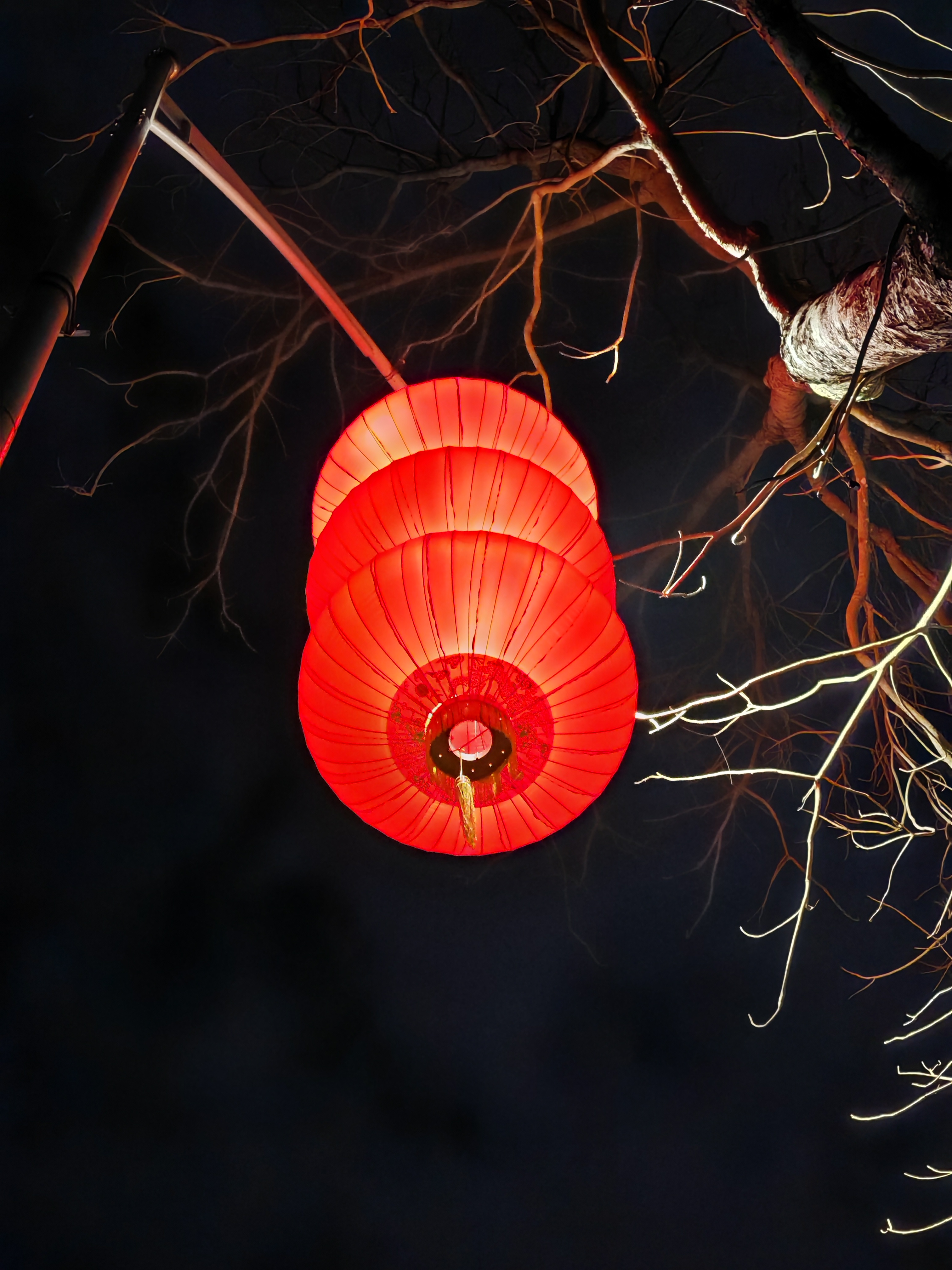 拍一组春节灯笼,利用夜空做背景