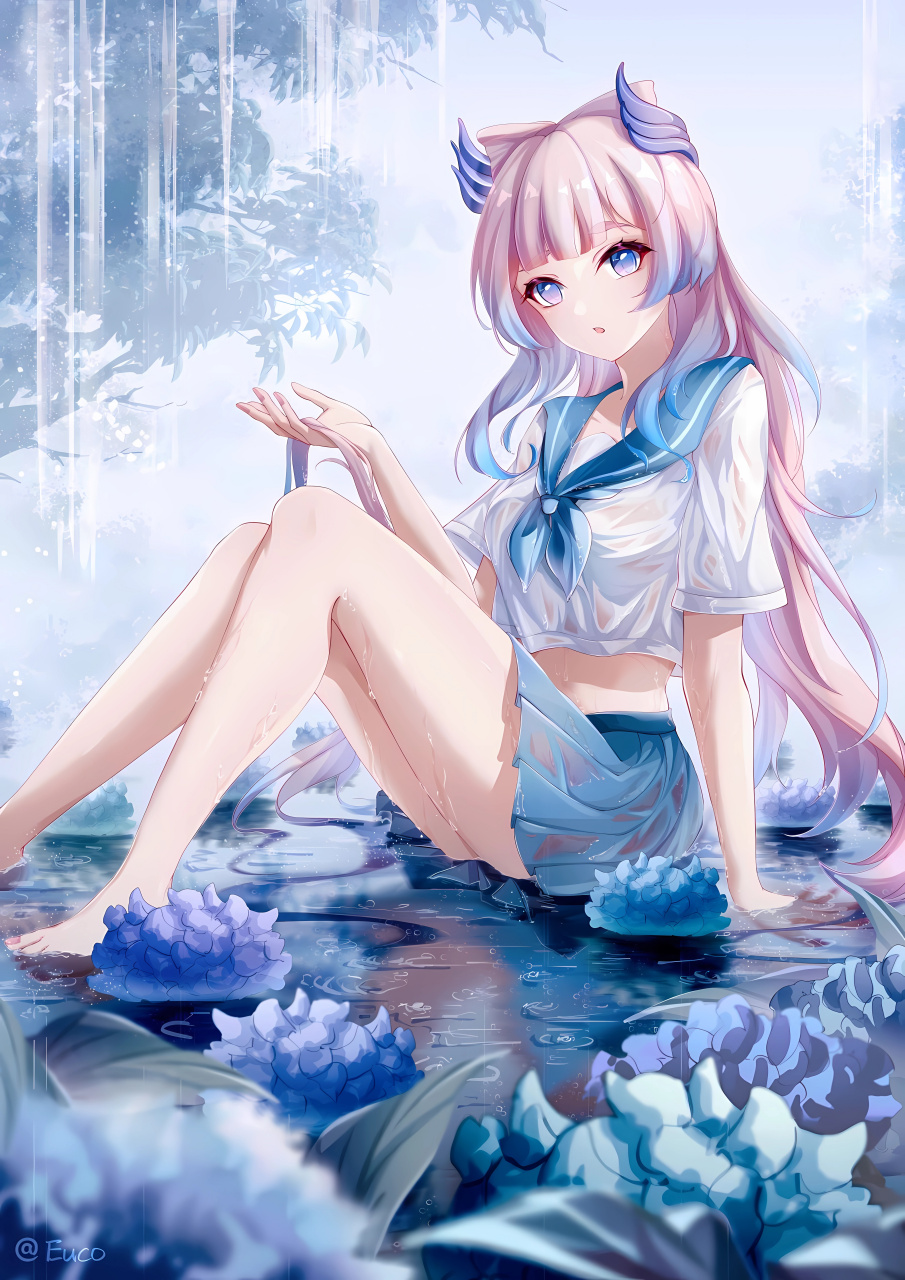 小心海,你怎么把身上弄湿了#二次元专属交流地# #二次元# #原神