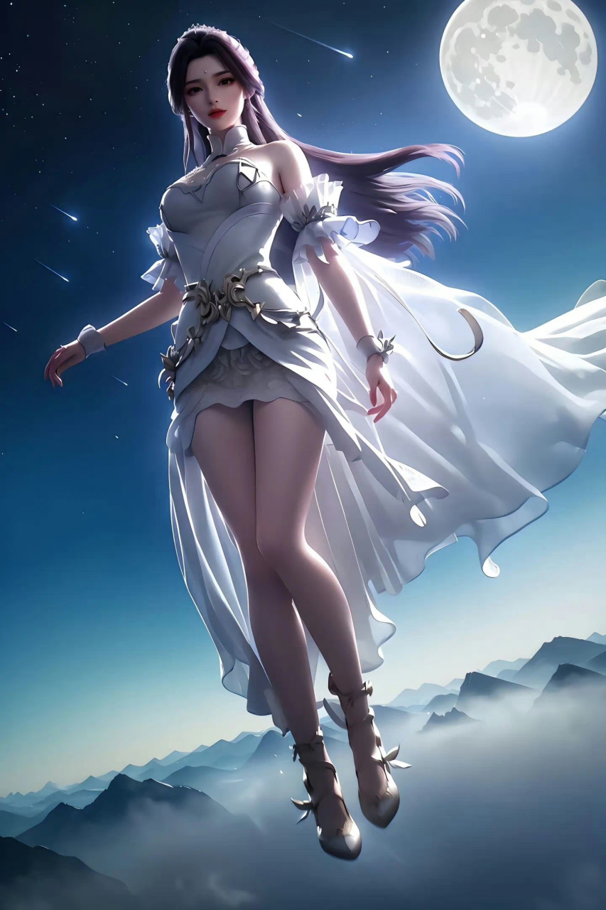 ai创作下的美丽天使,下凡来到人间,不知意欲何为?