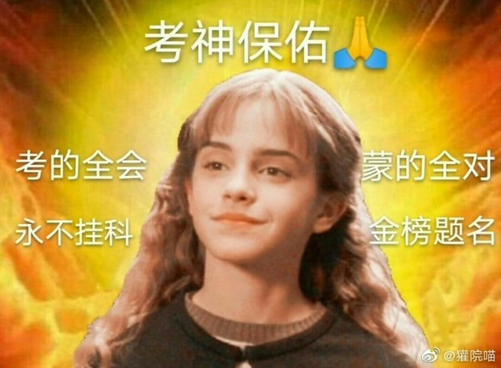 赫敏保佑逢考必过 期中考试再爱我一次