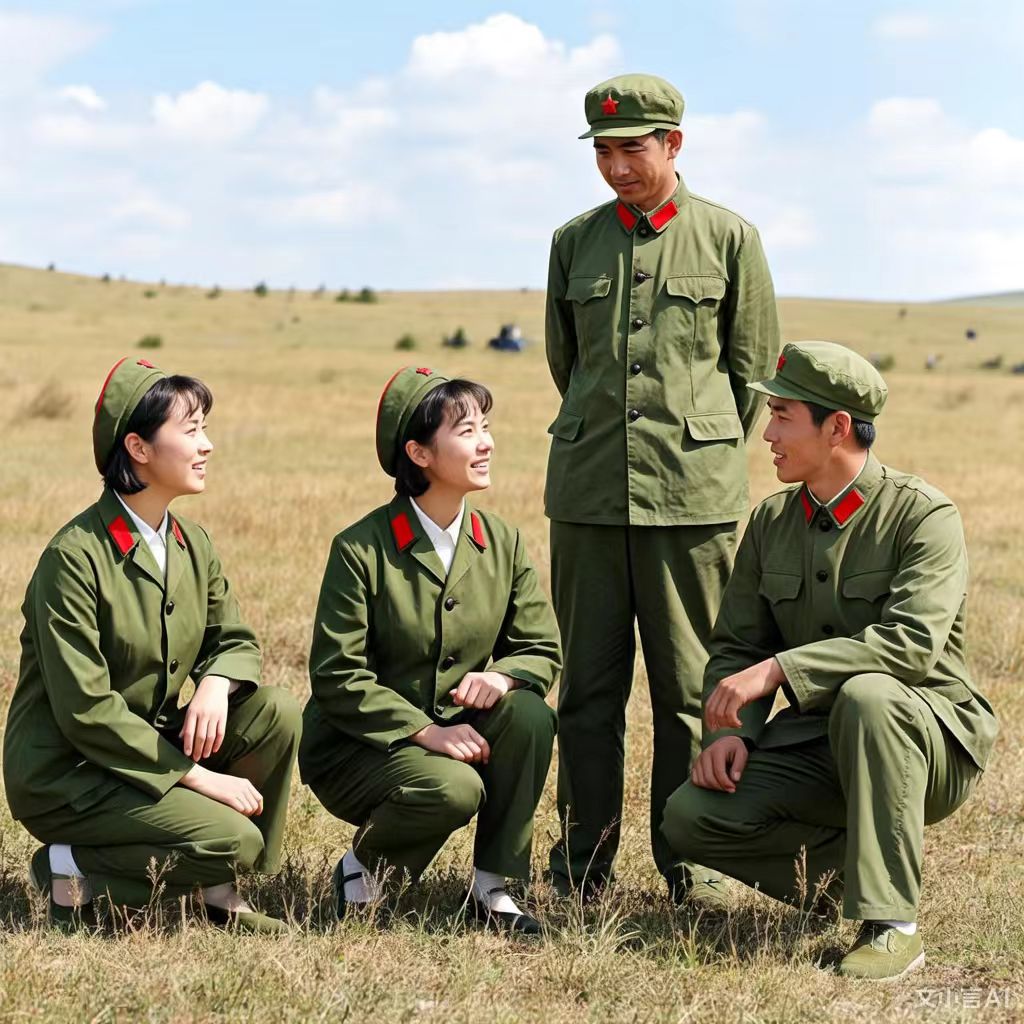 一路上,他们活力满满,男军人幽默风趣地分享见闻,女军人不时被逗笑