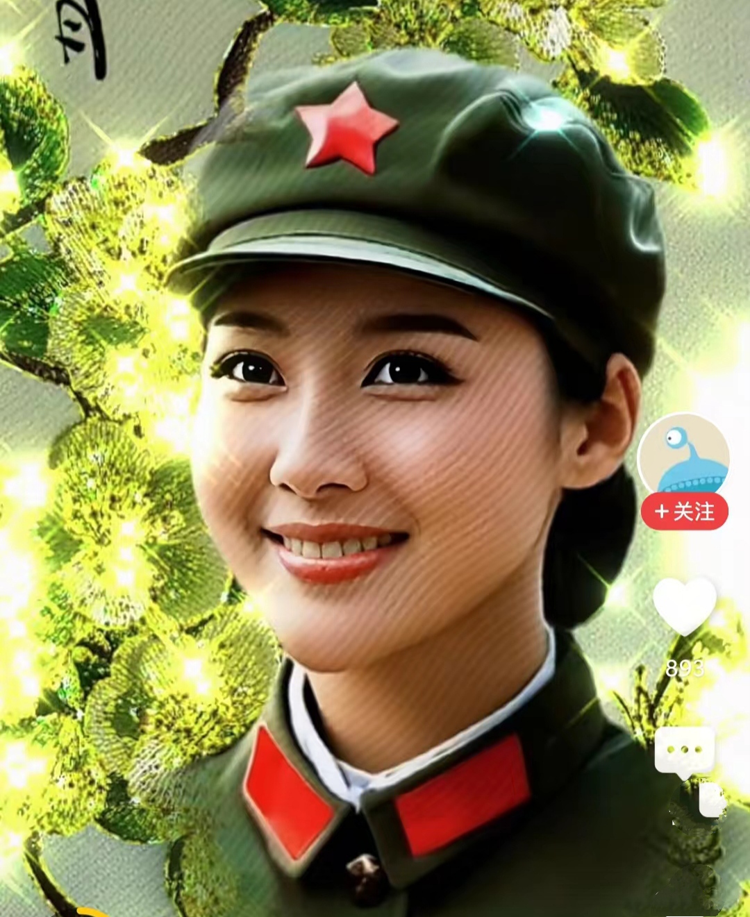 这款军服简洁大方绿色调映衬出军人坚韧不拔的精神风貌