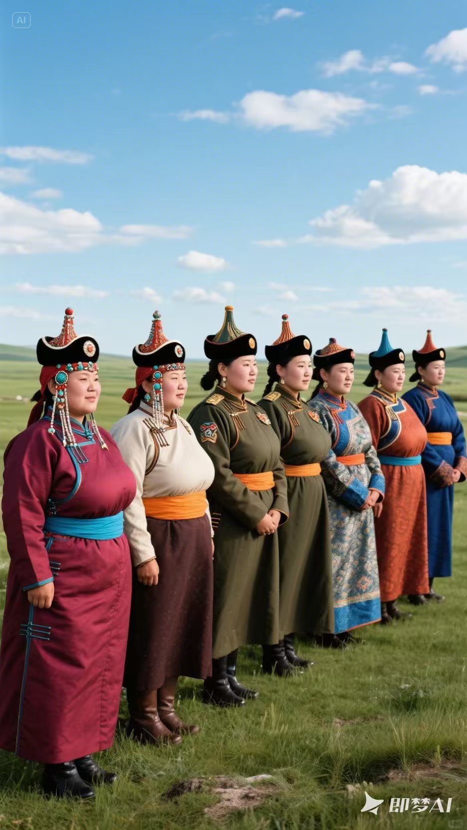 飞扬的发丝,灵动的眼眸,尽显民族风情与青蒙古族蒙古族传统服饰蒙古族