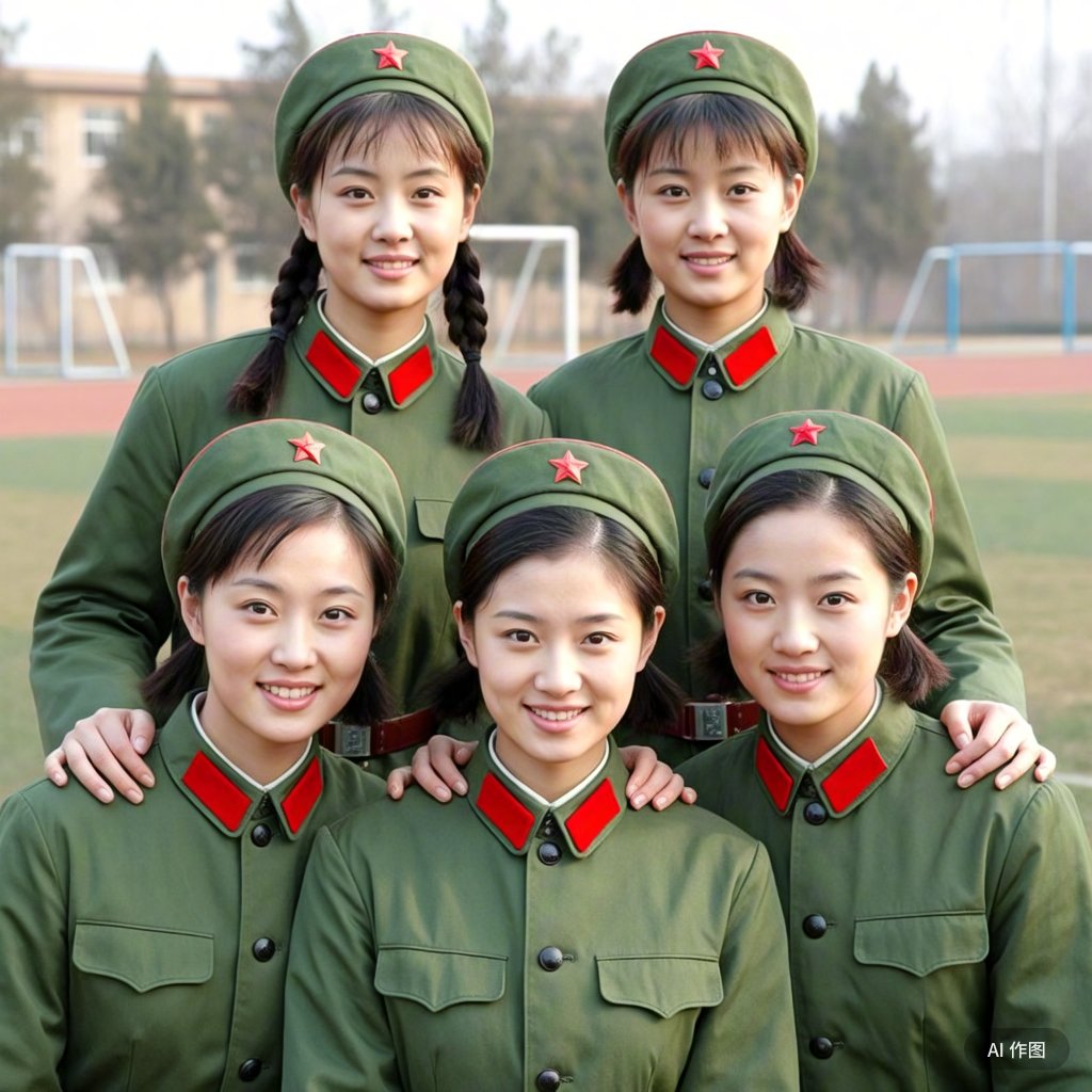 七十年代女兵照,青春镌刻永恒