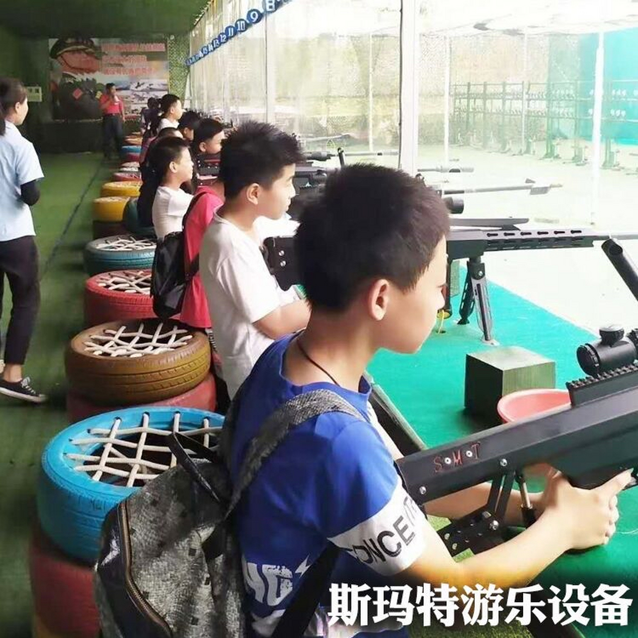 室内外儿童游乐气炮枪射击打靶游乐设备#气炮枪