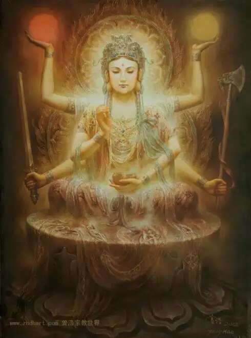 日月观音,莲花生大士,千手千眼观世音,绿度母,普贤菩萨,大威德金刚,西