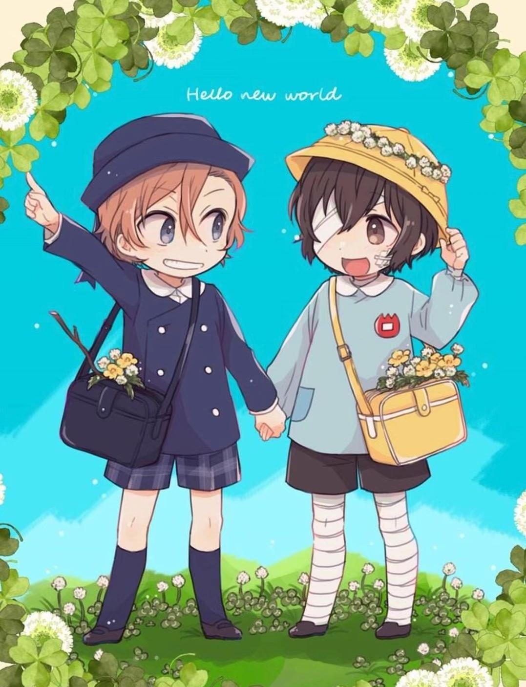 太宰,一起去上学吧[打call]#文豪野犬# #最喜欢的二次元人物