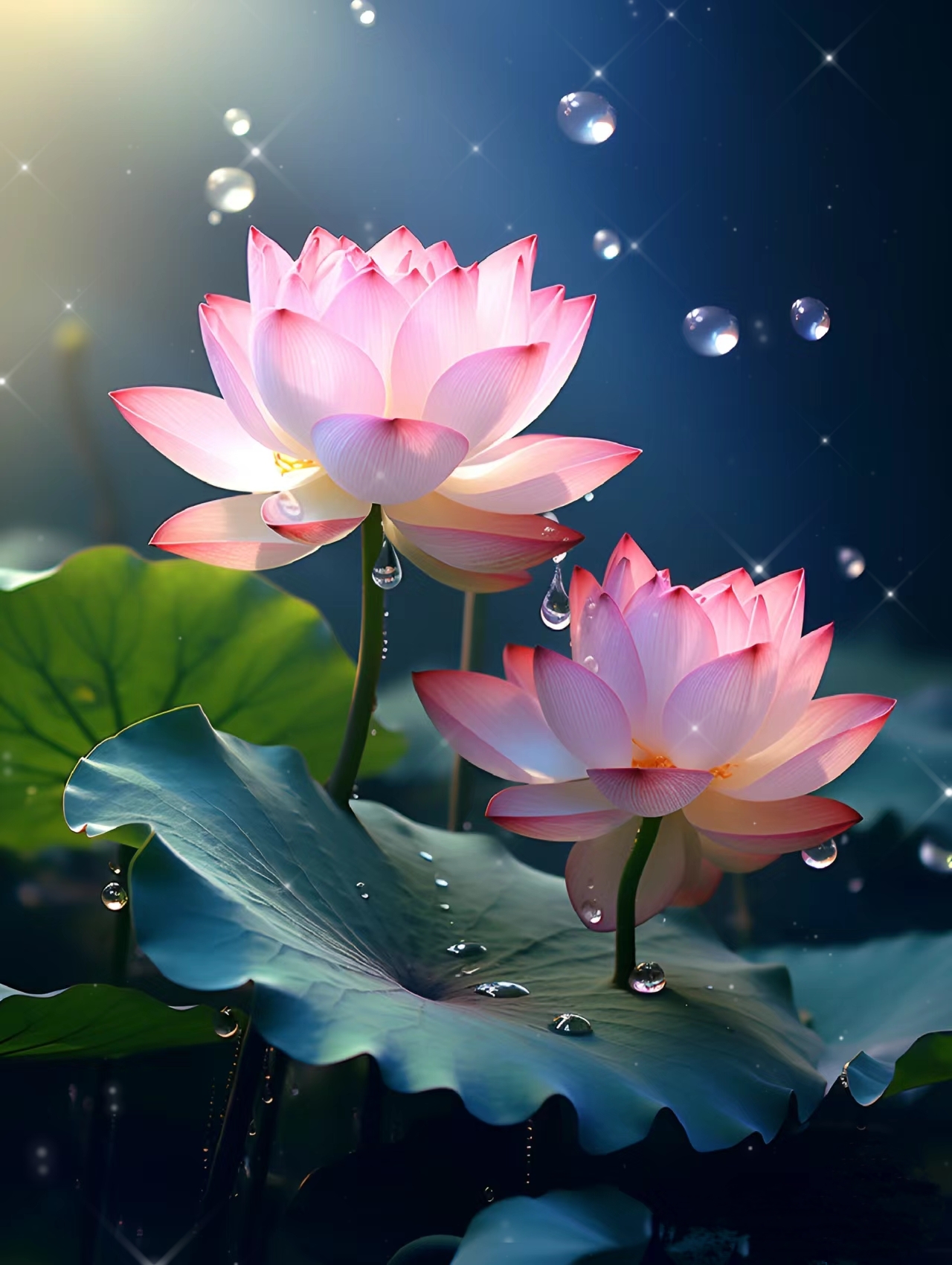 94夏日荷塘,宁静中的诗意绽放94  91荷叶轻托,荷花倩影映碧波