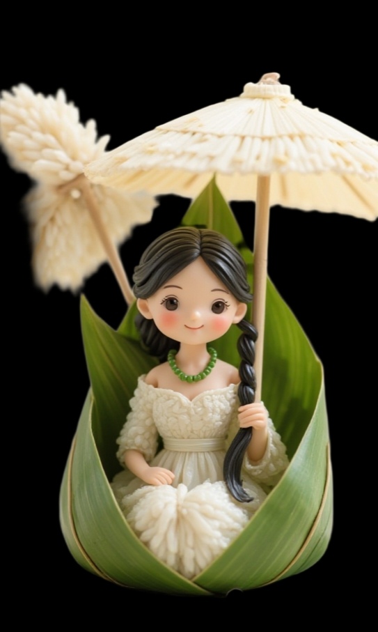 手工钩织:人偶乔伊杂粮粘贴古代美女.图人物形香包面塑美人鱼