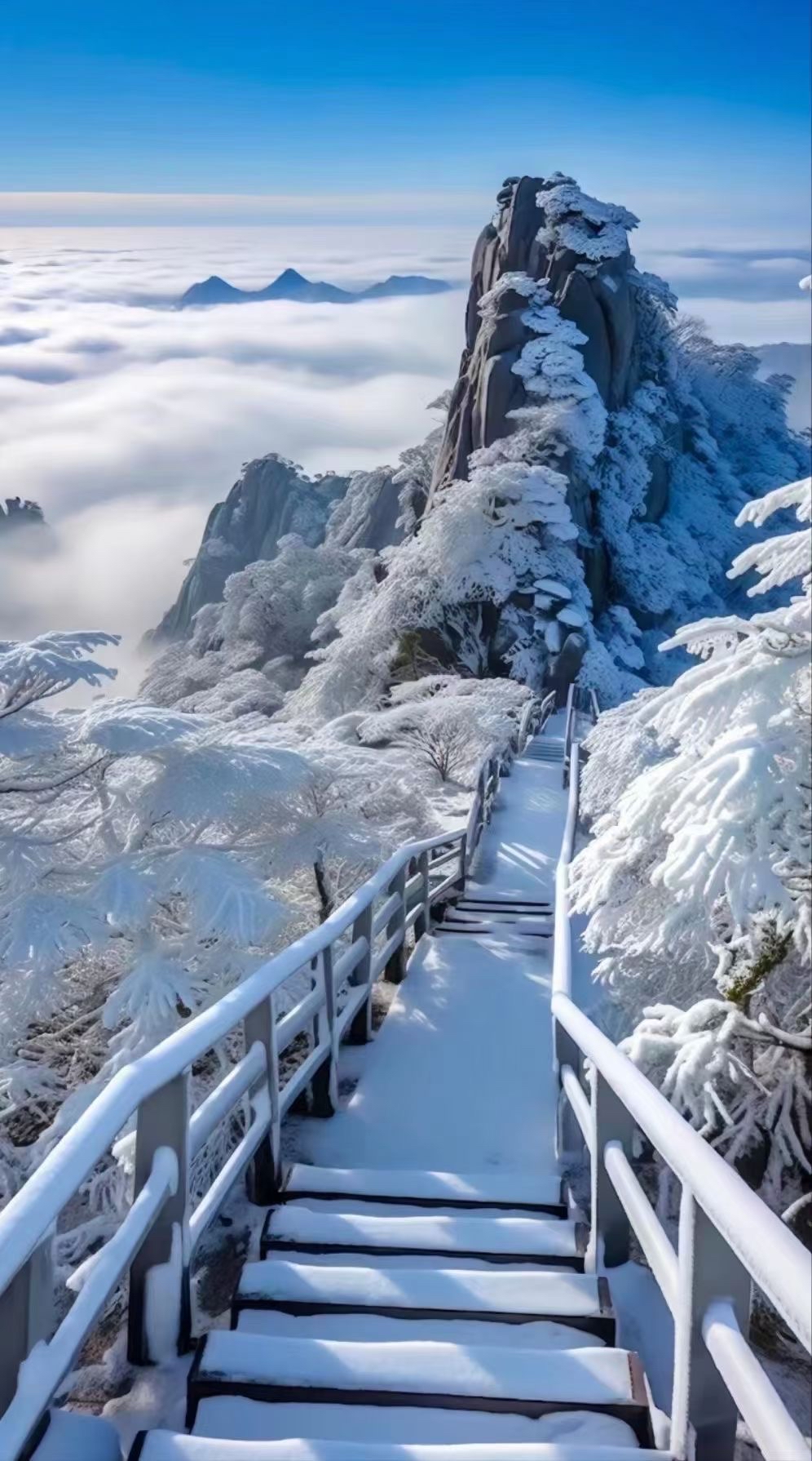 游黄山雪景美篇图片