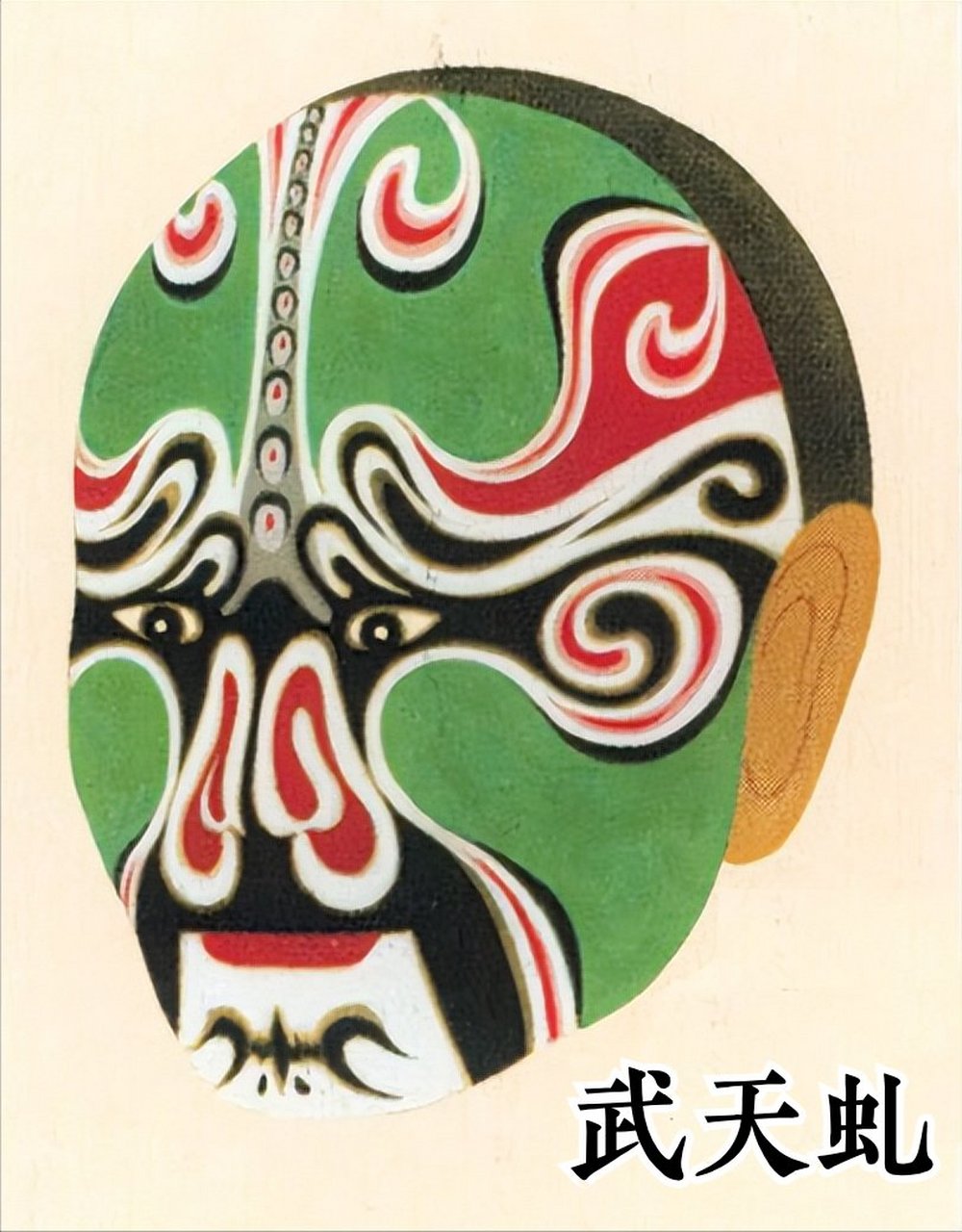 中国传统戏曲的脸谱,是演员面部化妆的一种程式.