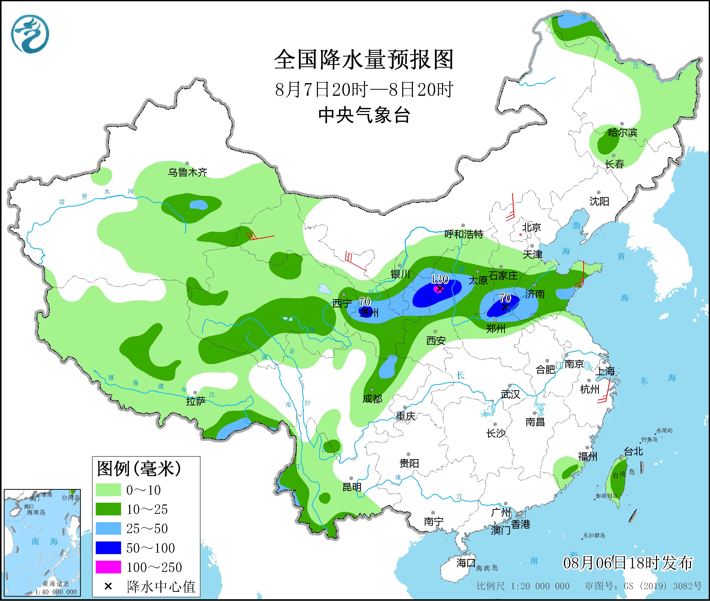 天气##气象观察团#【强降雨和强对流】今天08-14时,我国的降雨分布