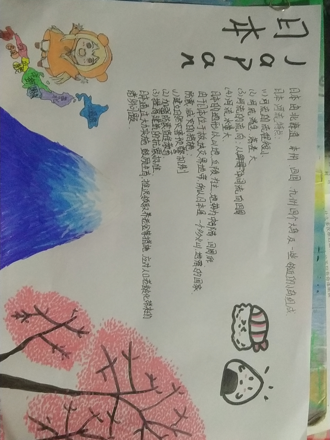 日本手抄报 地理七下