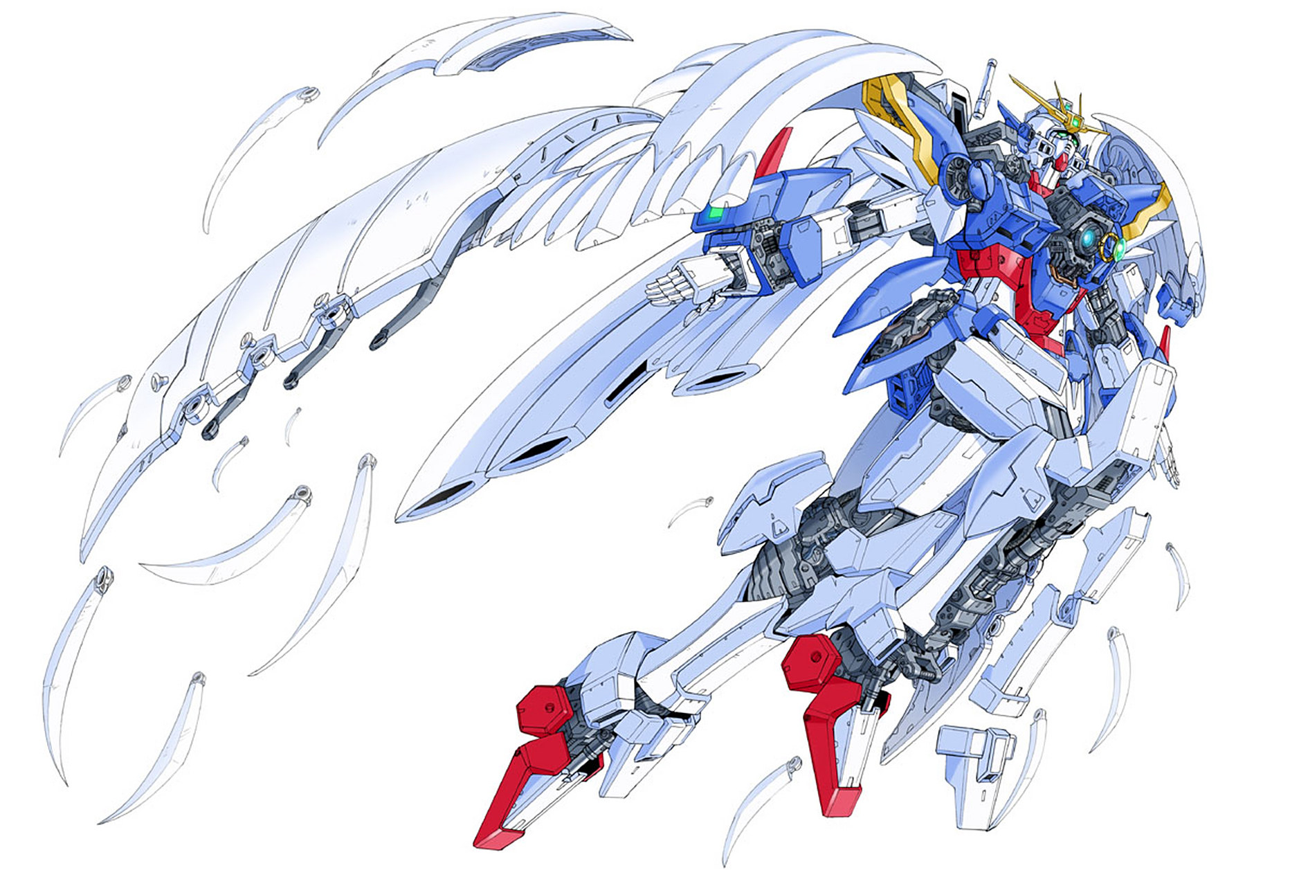 高达美图一一一飞翼零式ew(1) (图片均来自网络,侵删)