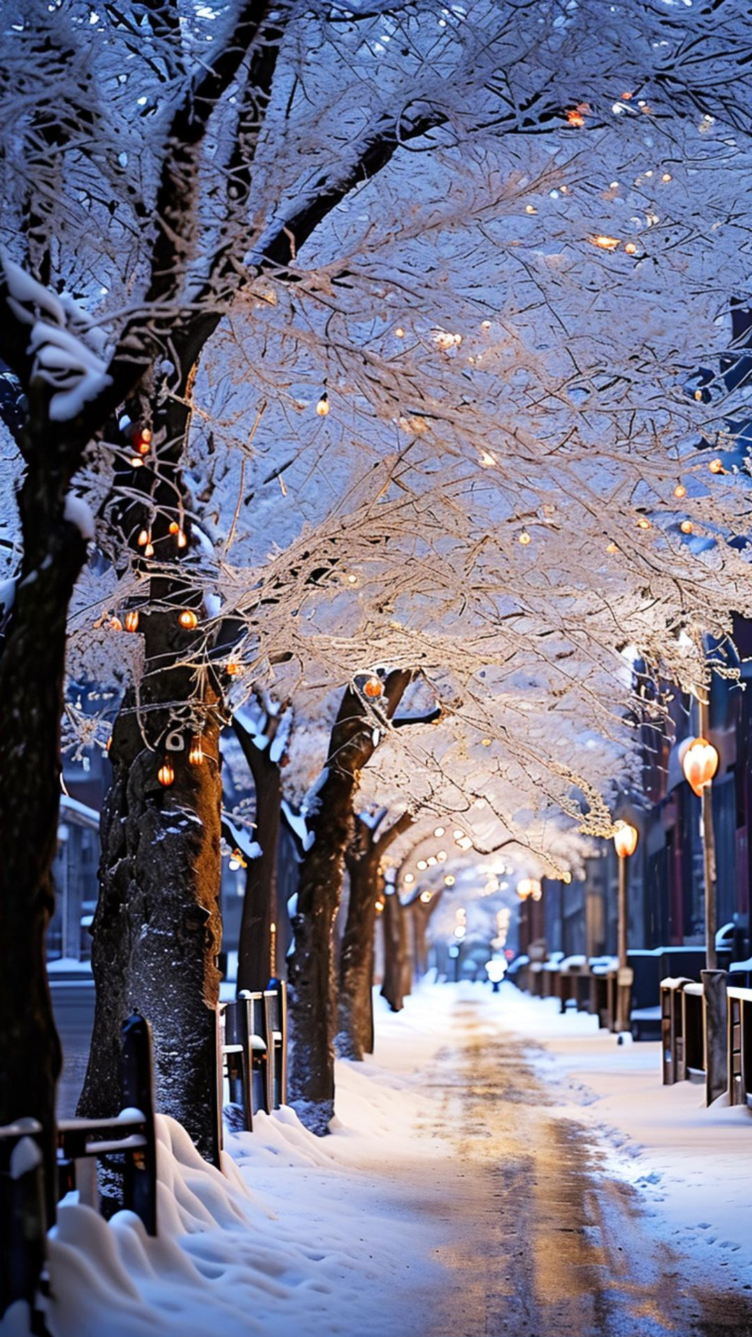 雪天风景照图片