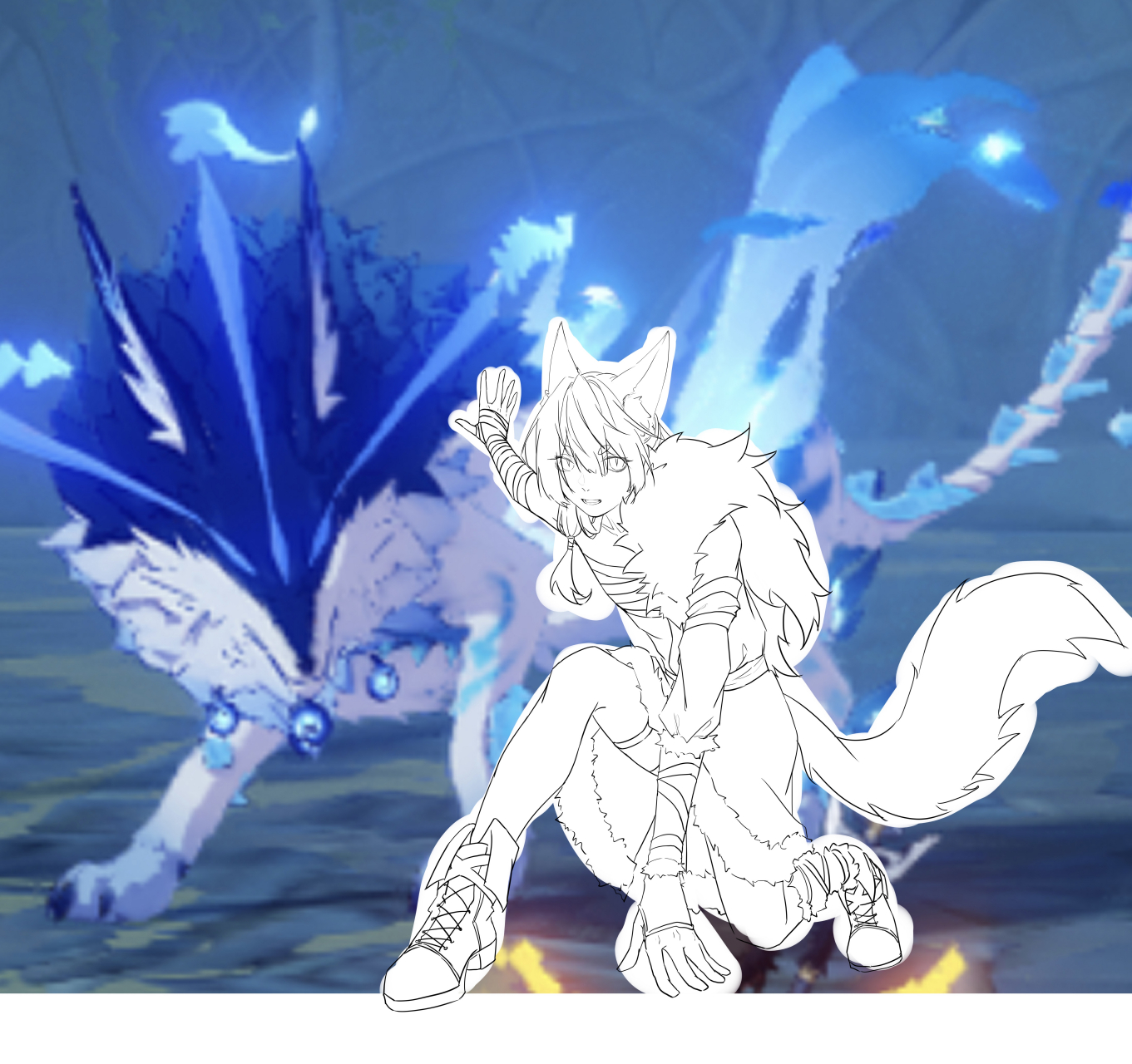 背景不会画怎么办? 答:p一个 北风狼安德留斯拟人!