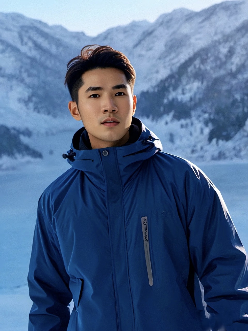 雪后,天山天池仿佛披上了一袭银白的纱衣,静谧而深邃