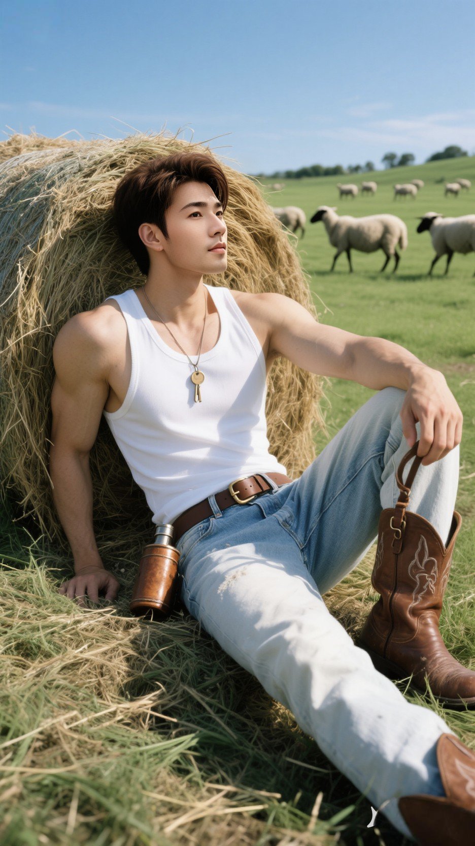 在广袤的高原之上,阳光宛如金色的纱幔,轻柔地洒落在每一寸土地