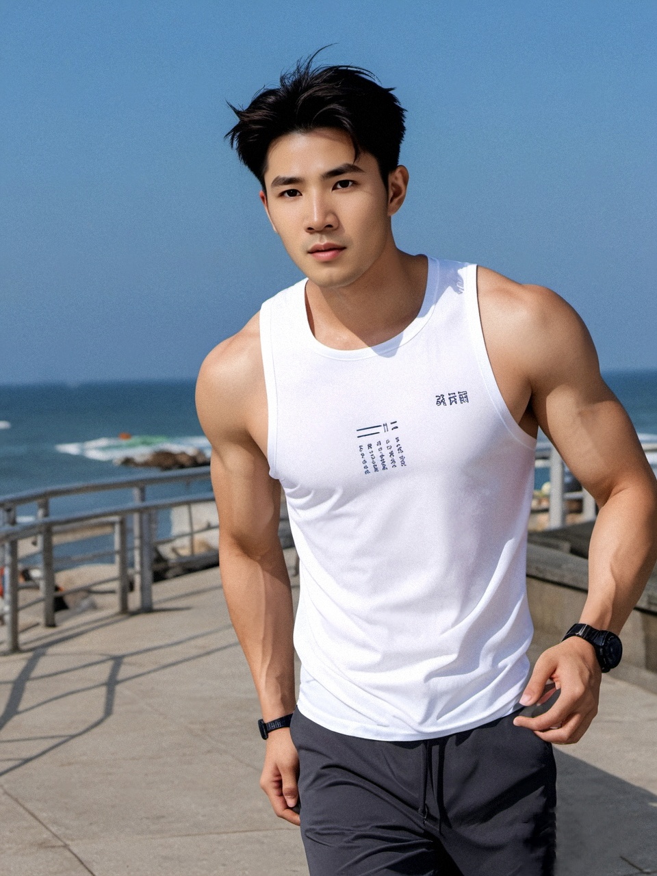 在这无垠的海岸线上,我与世界并肩奔跑,感受着生命的脉动,迎接着每一