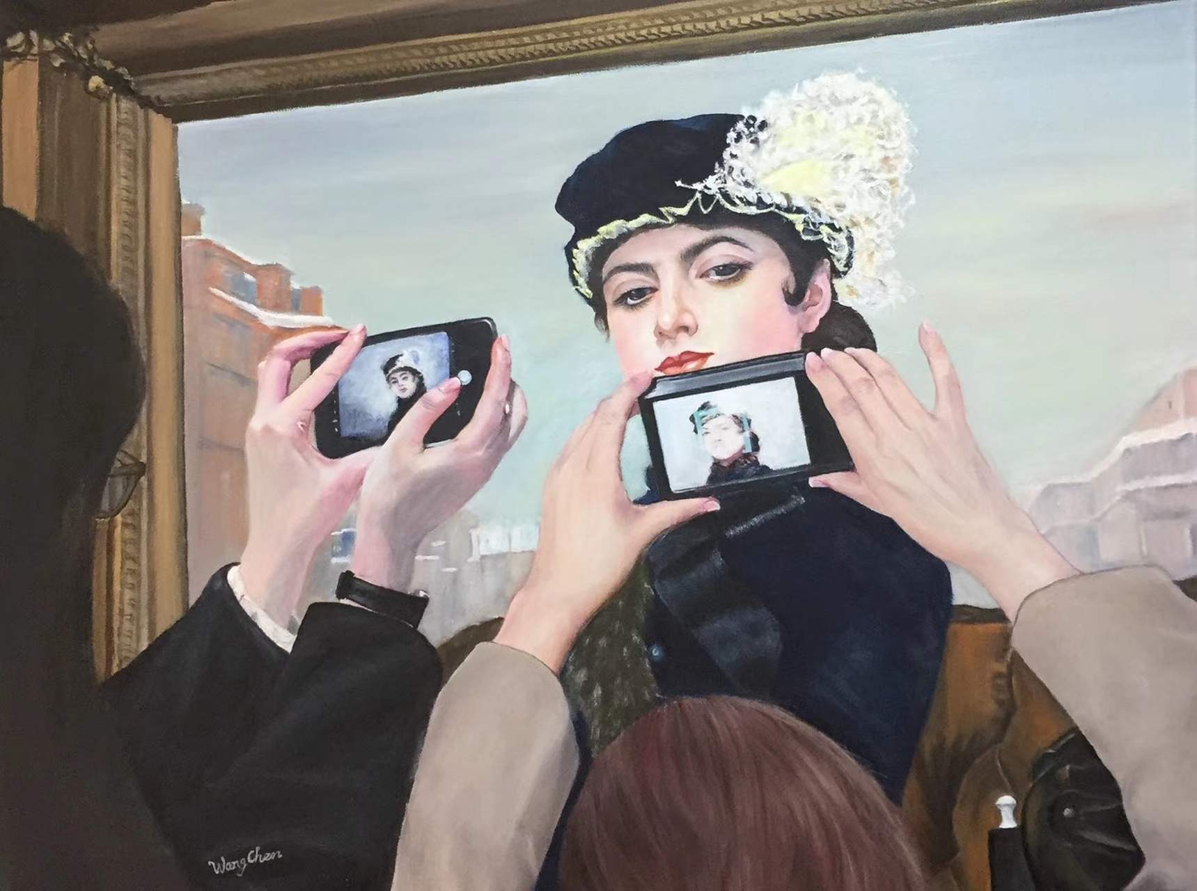 《无名女郎》是克拉姆斯柯依盛期一幅让人动心的油画.