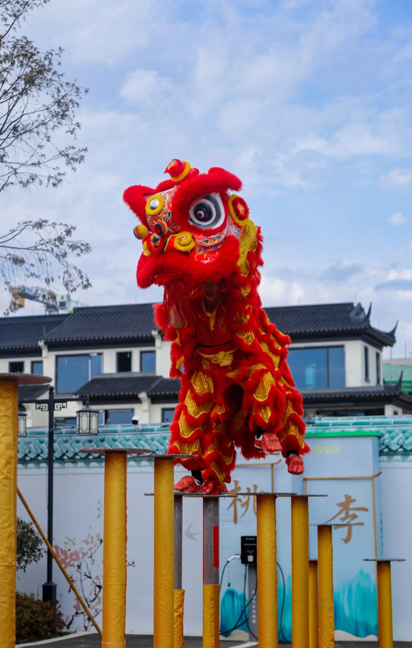 广西春节舞狮图片