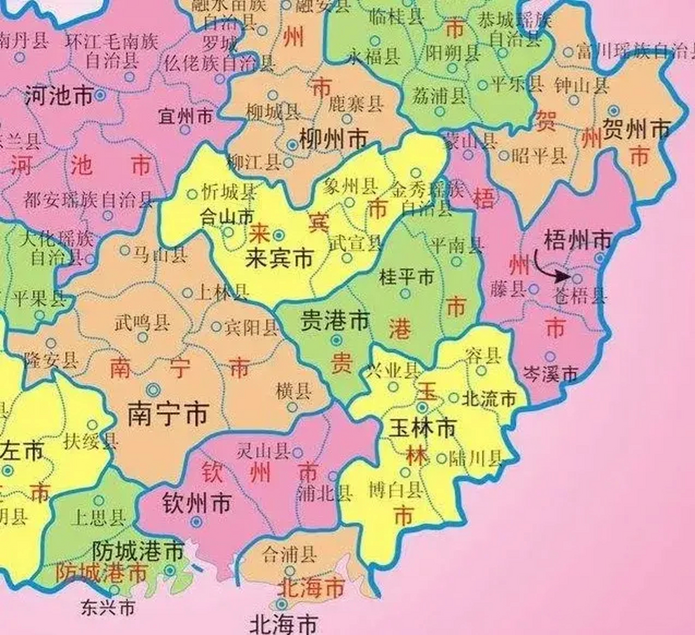 广西南宁市行政区划调整设想 1,平果县从百色市脱离,成立县级平果市