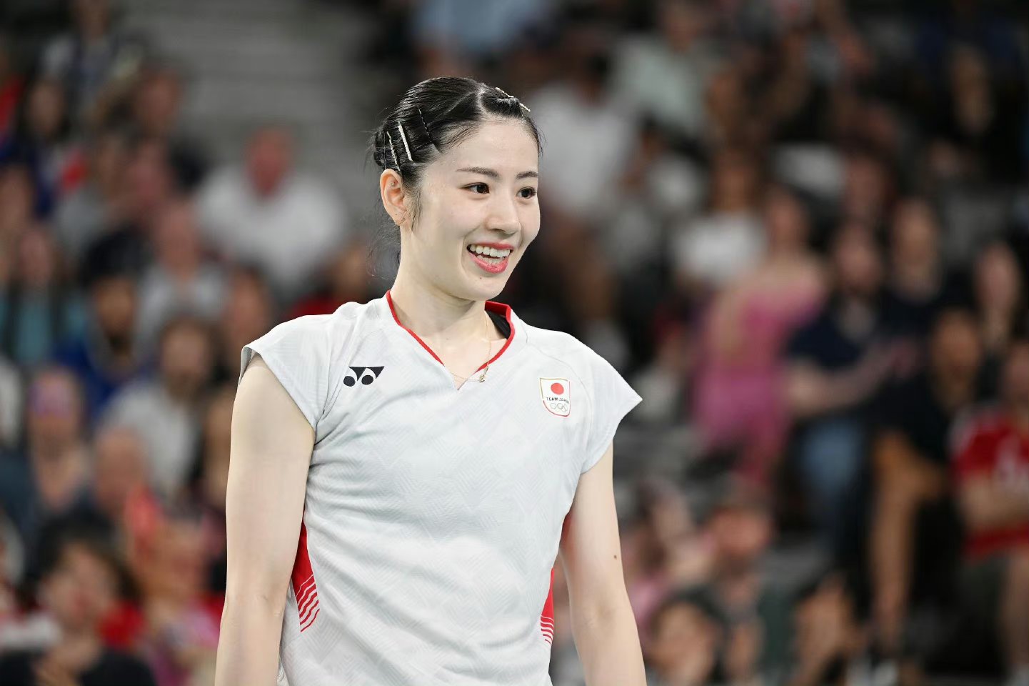 日本女子羽毛球运动员志田千阳高颜值出圈 ,有网友说侧面看过去很像