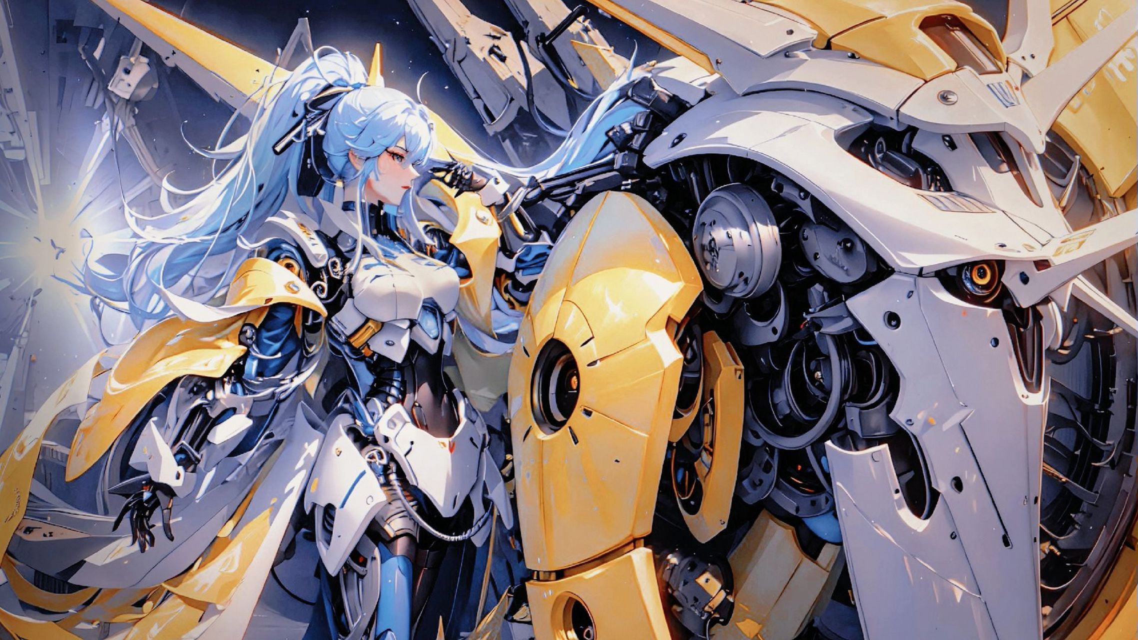 ai共创计划#少女与机甲融合,双倍buff快乐