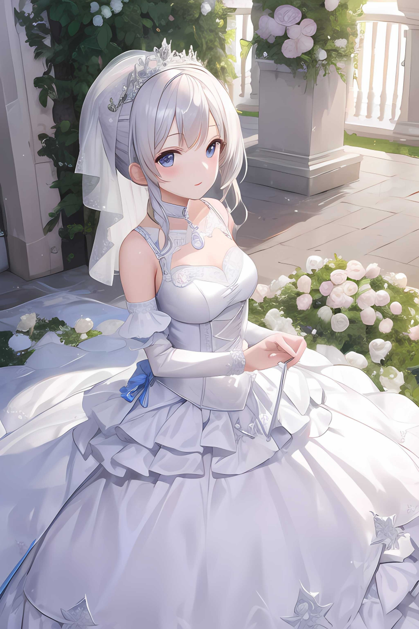 二次元美少女# 纯白花嫁